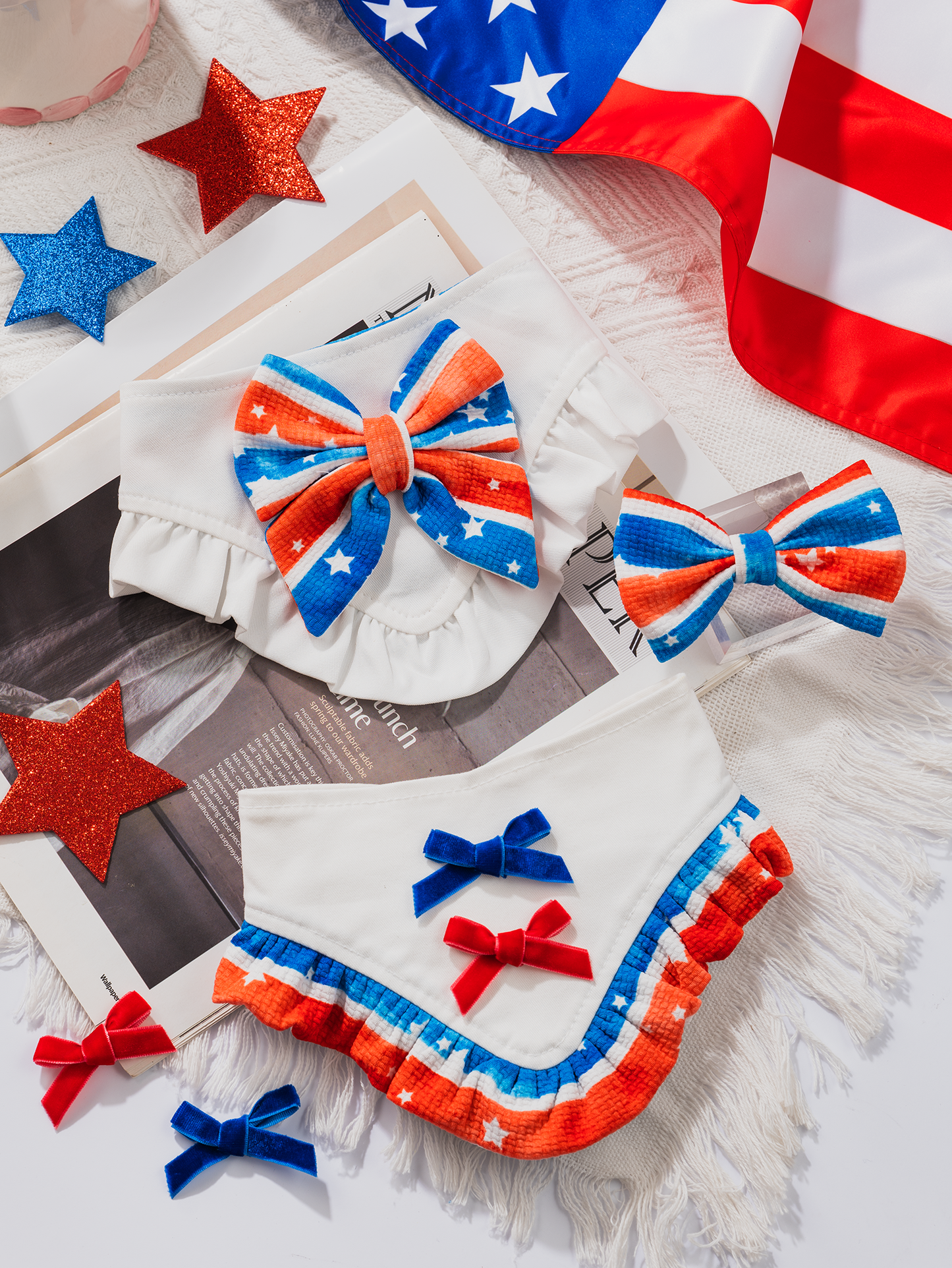 Matching Hair Bow (Patriotic Collection)