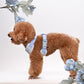 Quilted Gingham Heart Blue Adjustable Neck HARNESS